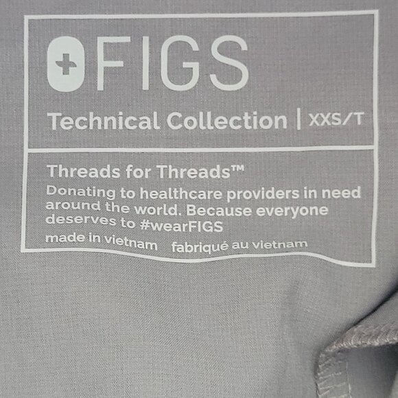 Figs Charlotte 21Pocket Slim Tall Scrub Pants Womens Size XXS Grey NWT - Picture 3 of 7